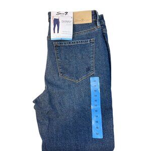 Skinny High Rise Womens Jeans In Medium Wash Denim